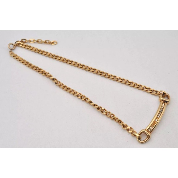 Christian Dior Rhinestone GT Chain Necklace missing stones (Bracelet sold sep) - Picture 5 of 14